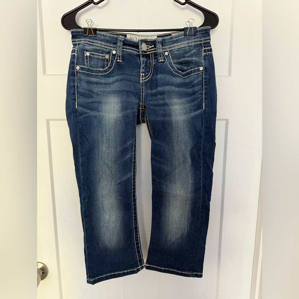 BKE Women's Dark Blue Straight Leg Jeans